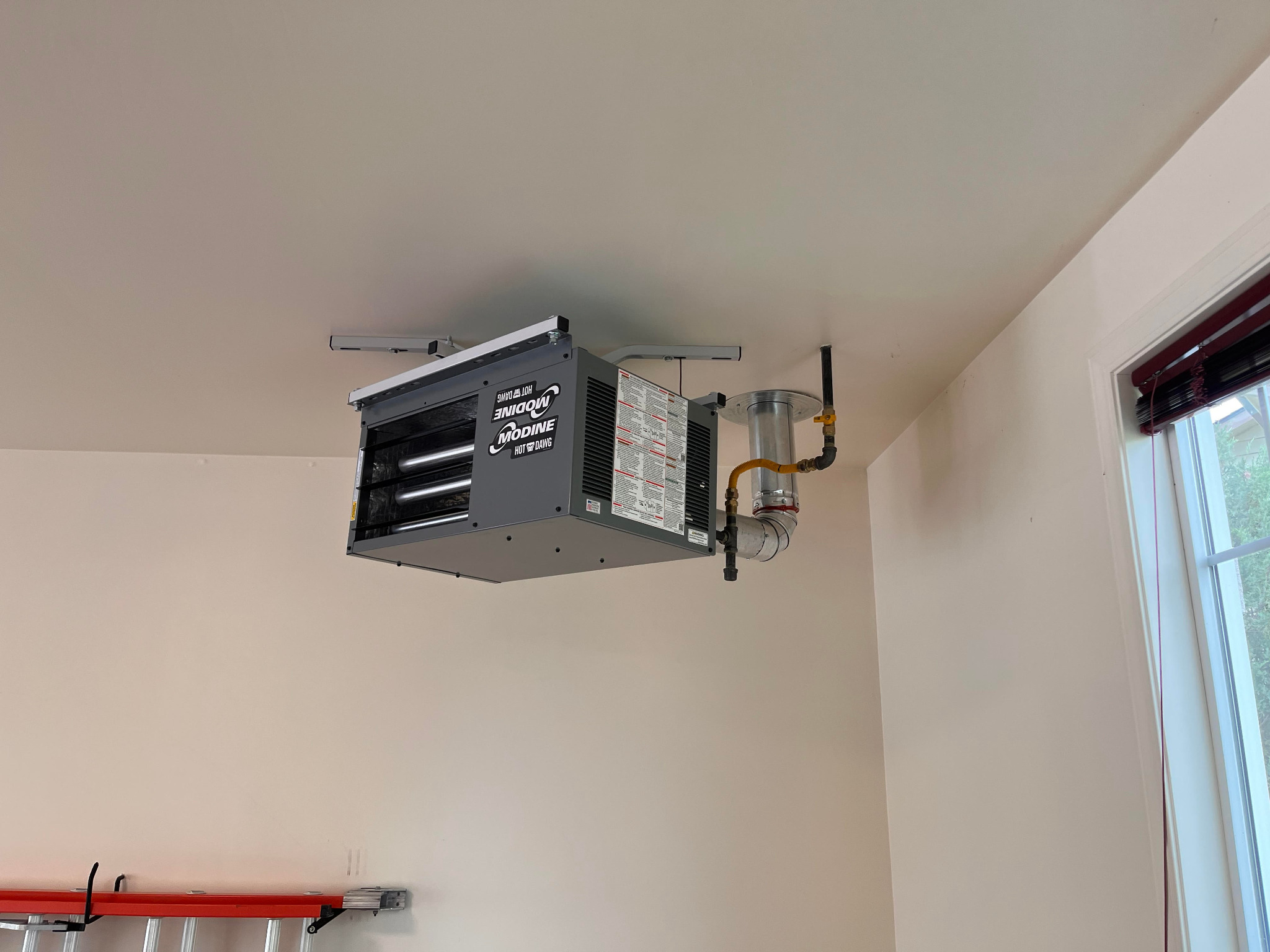 Suspended shop heater